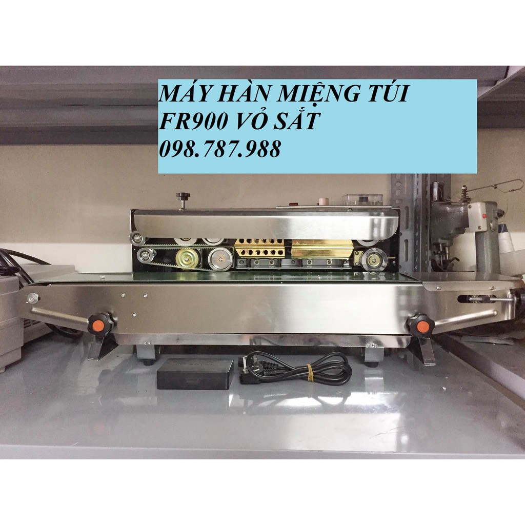 Máy hàn mép bao bì liên tục FR900 VỎ INOX CỰC BỀN, máy hàn miệng bao cà phê, máy ép bao giấy