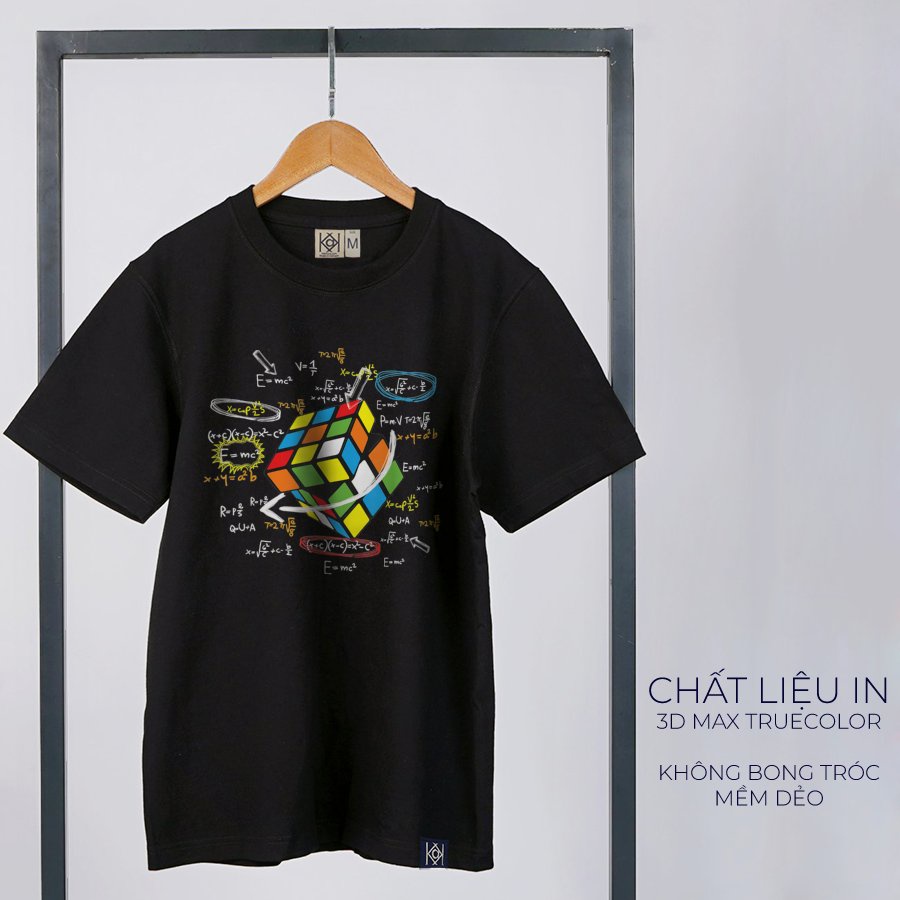 Áo thun Rubik nam nữ cổ tròn Người chơi hệ toán học phông Hàn Quốc local brand MVR KK3798