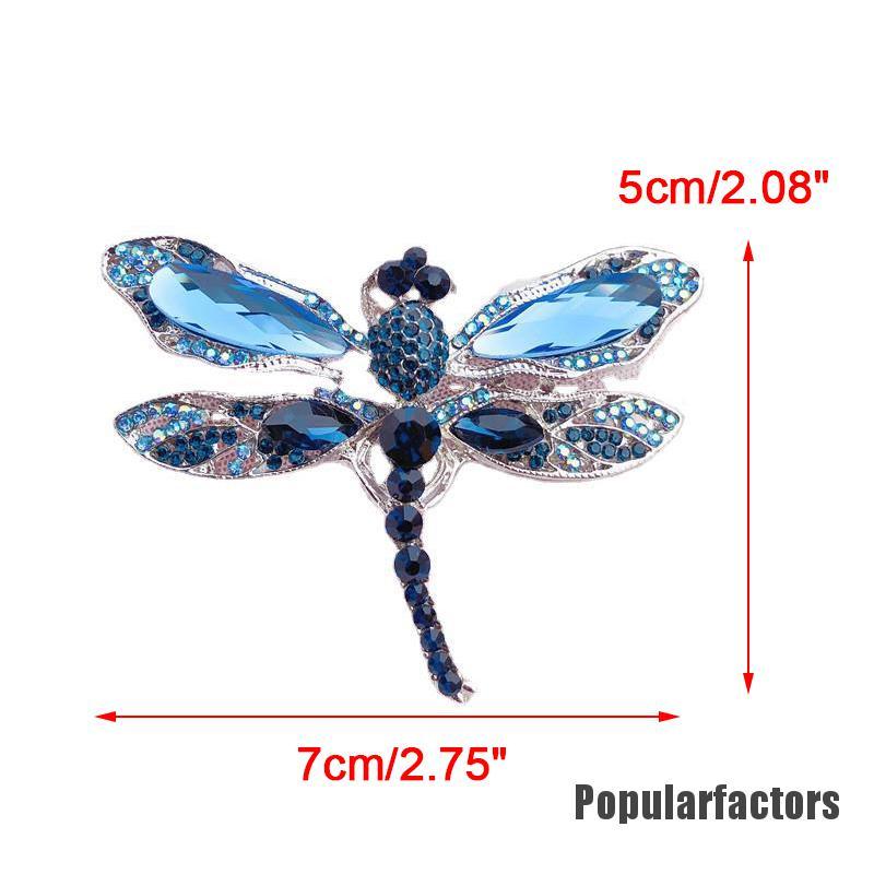 Ghim Cài Áo Hình Chuồn Chuồn Đính Đá Nhân Tạo Thời Trang