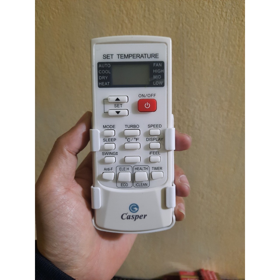 Remote Điều khiển điều hòa Casper- Hàng mới chính hãng theo máy 100% Tặng kèm Pin + Đế treo tường