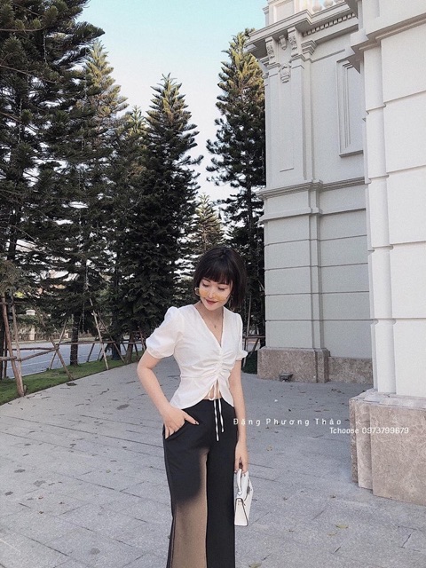 Set áo nhúm + quần ống rộng | BigBuy360 - bigbuy360.vn