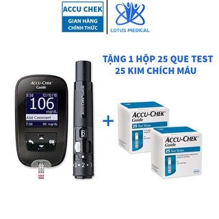 Máy đo đường huyết ACCU CHEK GUIDE - Máy đo tiểu đường tặng kèm 25 que thử và 25 kim chích
