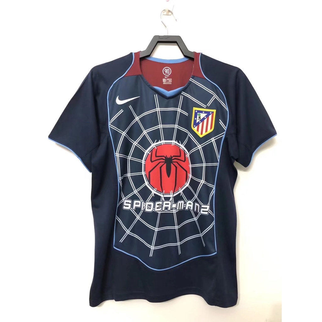 Áo Thun Họa Tiết Câu Lạc Bộ Bóng Đá Atletico Madrid Phong Cách Retro Cho Nam 2004-2005