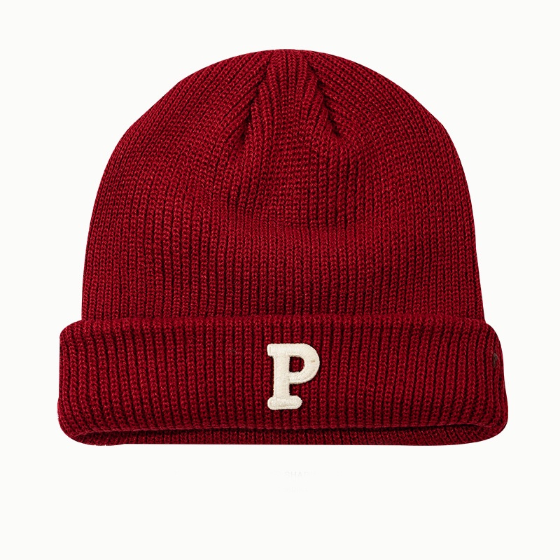 Mũ len Beanie phong cách Hàn Quốc chữ P nhiều màu SẴN HÀNG - L13