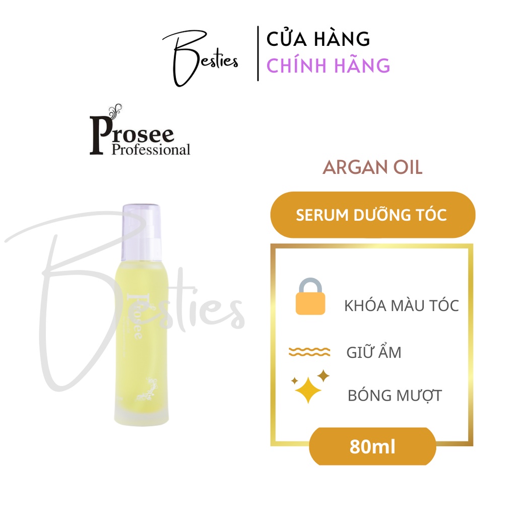 Serum Dưỡng Tóc Prosee Argan Oil AE03 80ml Dưỡng Ẩm Giữ Màu Tóc Bóng Mượt