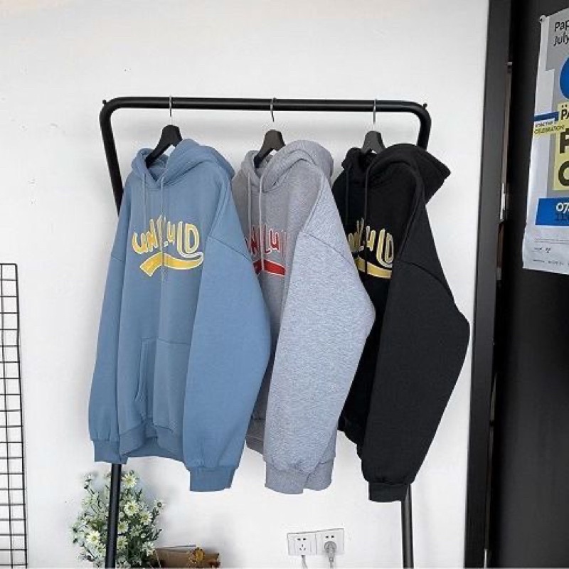 Áo hoodie nam nữ, áo nỉ bông unisex 2 lớp có mũ UN free size phom rộng phong cách hàn quốc ulzzang dễ phối đồ | BigBuy360 - bigbuy360.vn