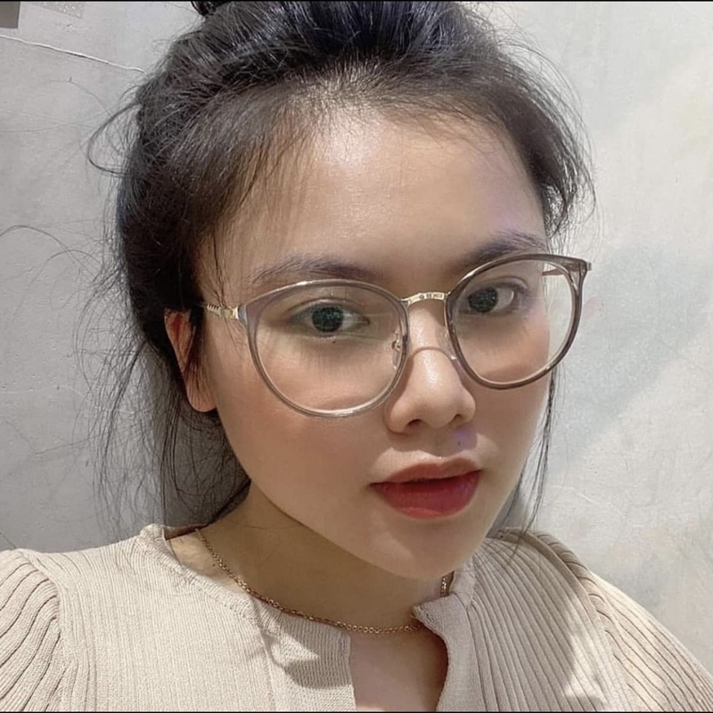 Gọng Kính Trứng Dior dáng oval thời trang nam nữ nhận lắp cận Cloudy Eyewear 9228