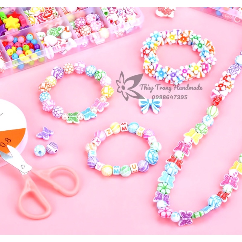 10g charm nhựa nhiều màu làm vòng DIY