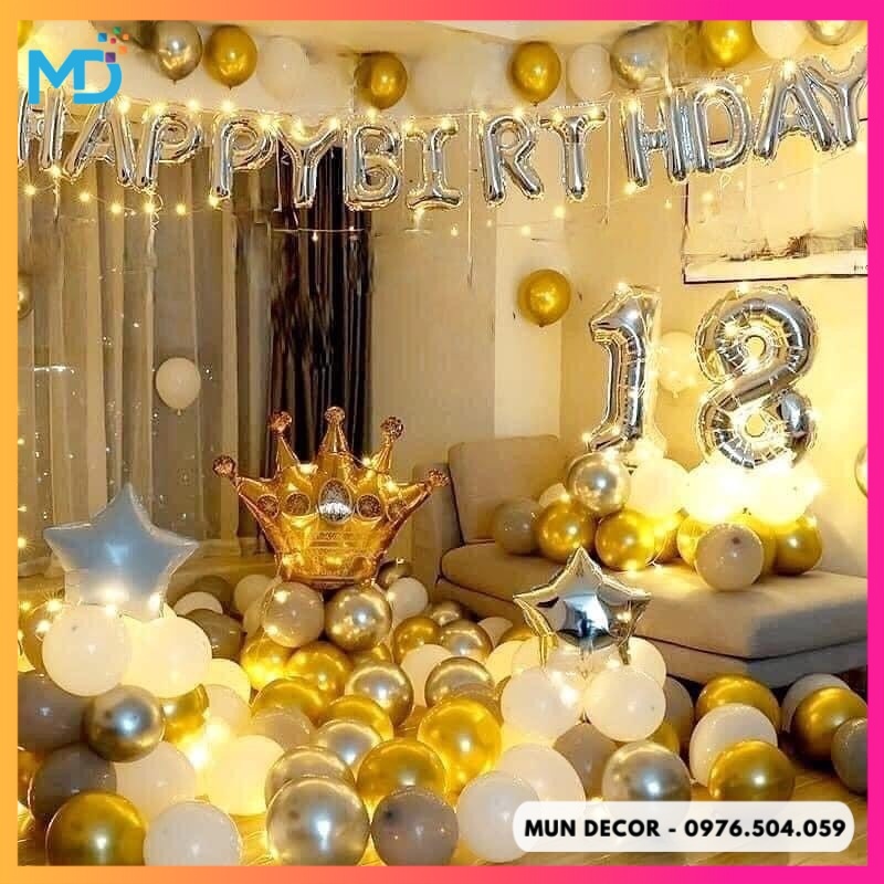 Set Bóng Trang Trí Sinh Nhật Người Lớn, Set Trang Trí Sinh Nhật Mọi Lứa Tuổi