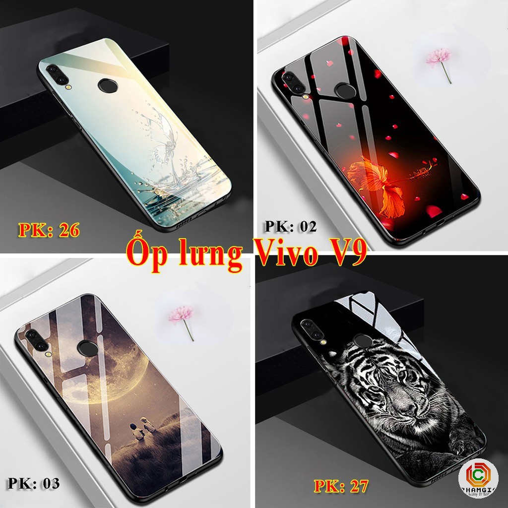 Ốp lưng ép kính gương 3D Vivo V9/ V9 youth - quà tang ốp lưng in theo yêu cầu