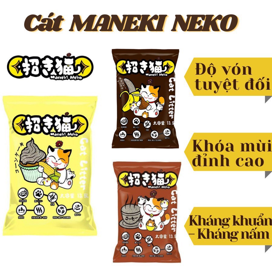 Cát Vệ Sinh NEKKO cho mèo 5L ( khử mùi , vón cục tốt )