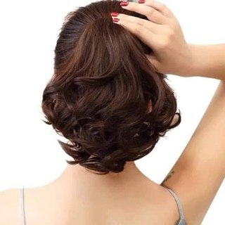 Tóc giả ngoặt xoăn ngắn 25cm