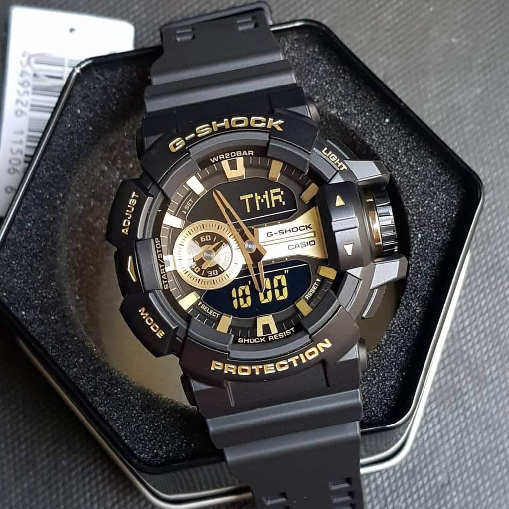 Đồng hồ nam chính hãng G-Shock GA-400GB-1A9 - Máy Quartz pin - Mặt kính cứng - Dây đeo nhựa