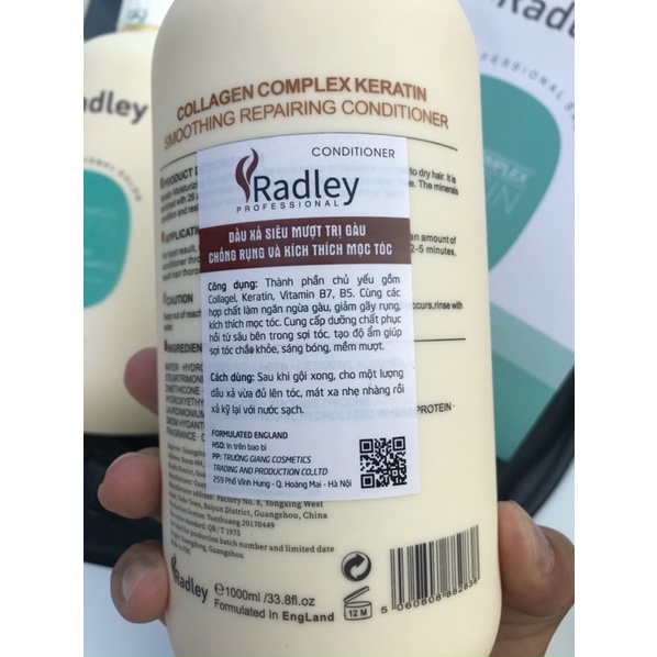 Gội xả Radley Phục hồi nuôi dưỡng tóc 1000ml
