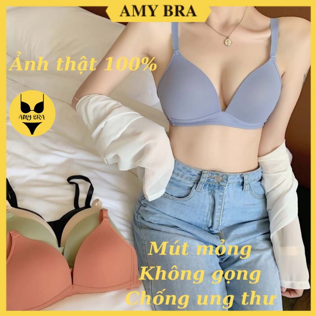 Áo ngực đúc su không gọng xuất Nhật 💖FREESHIP💖 Áo lót đệm mỏng chống ung thư AMYBRA -A639