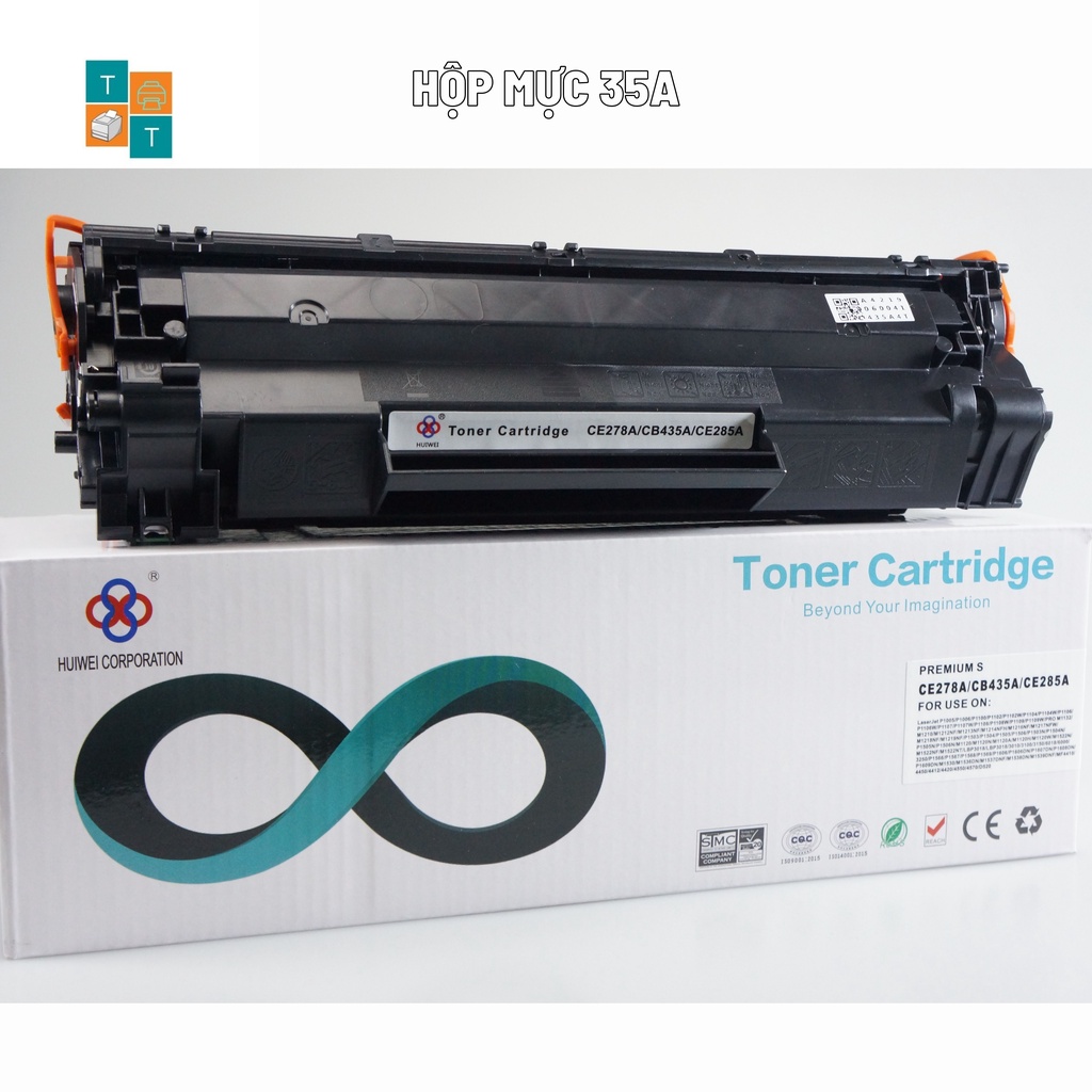 Hộp mực in 35A HUIWEI dùng cho máy in HP LaserJet P1005/P1006-Canon LBP 3018/3010/3050/3020/3100/... TT-CB435A