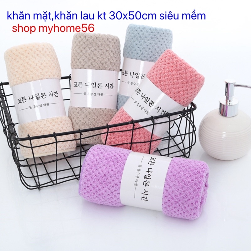 Khăn mặt , Khăn lau tay kích thước 30x50cm siêu mềm