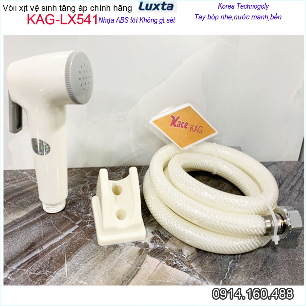 Vòi xịt vệ sinh Luxta KAG-LX541, Dây xịt nhựa 100% tia nước mạnh sử dụng siêu bền