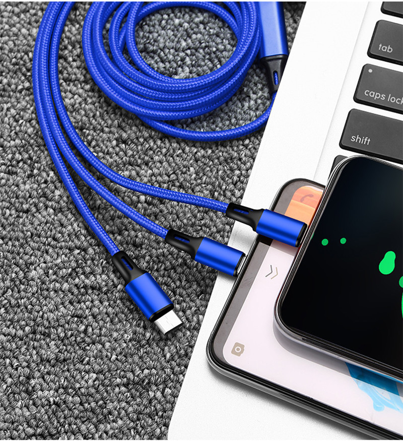 Cáp sạc nhanh USB type C 2 trong 1 thích hợp cho Samsung S10 Xiaomi 8 Pin