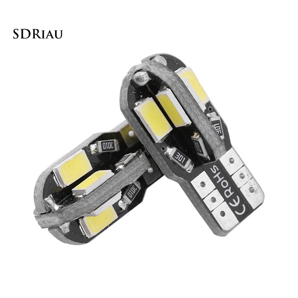 2 đèn soi biển số T10 5630 8SMD bóng LED chất lượng cao dành cho xe ô tô