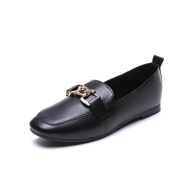 Giày lười IELGY da bóng kiểu Anh thời trang cho nữ