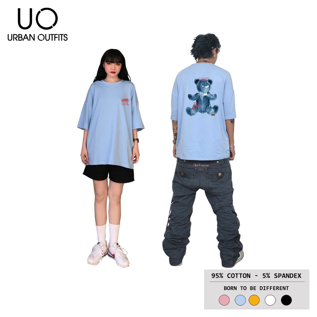 Áo Thun Tay Lỡ Nam Nữ Unisex Form Rộng URBAN OUTFITS In GẤU LABEL ATO18 100 Cotton | BigBuy360 - bigbuy360.vn