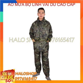 Áo mưa bộ lính vải dù cao cấp 2XL, 3XL