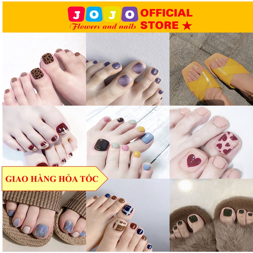 Set 14 nhãn dán sticker trang trí móng chân với nhiều hoạ tiết tùy chọn GZ242-GZ281 JOJO dán móng dễ thương phong cách