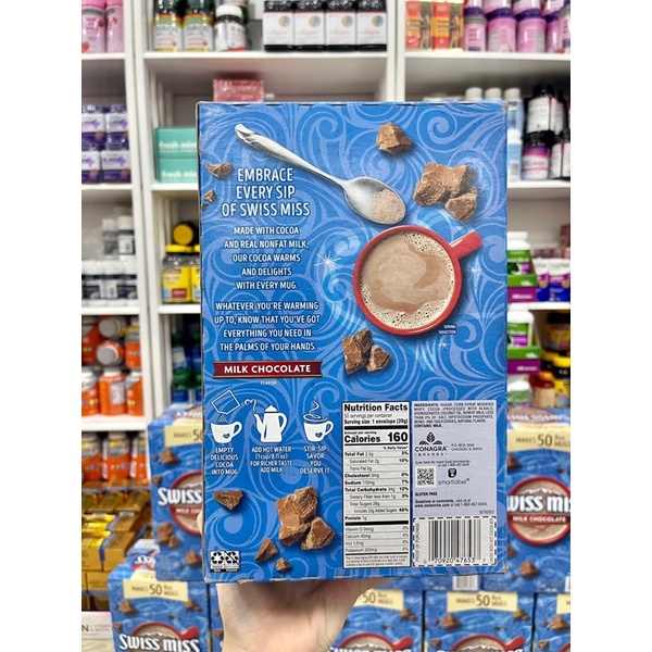 Bột Cacao Swiss miss hot cocoa mix milk chocolate 1.95kg