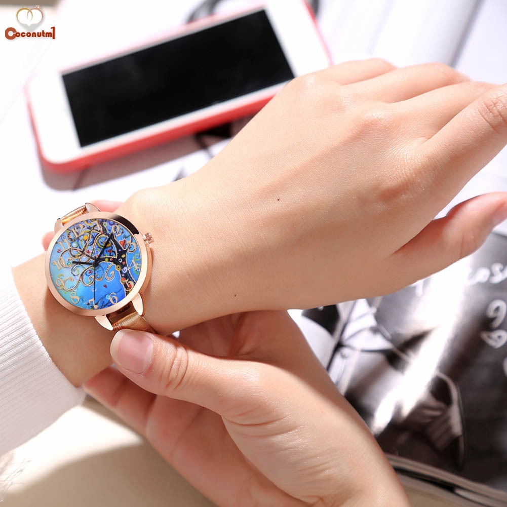 C✞ FANTEEDA Fashion Casual Cartoon Pattern Quartz Watch Women Wrist Watches 