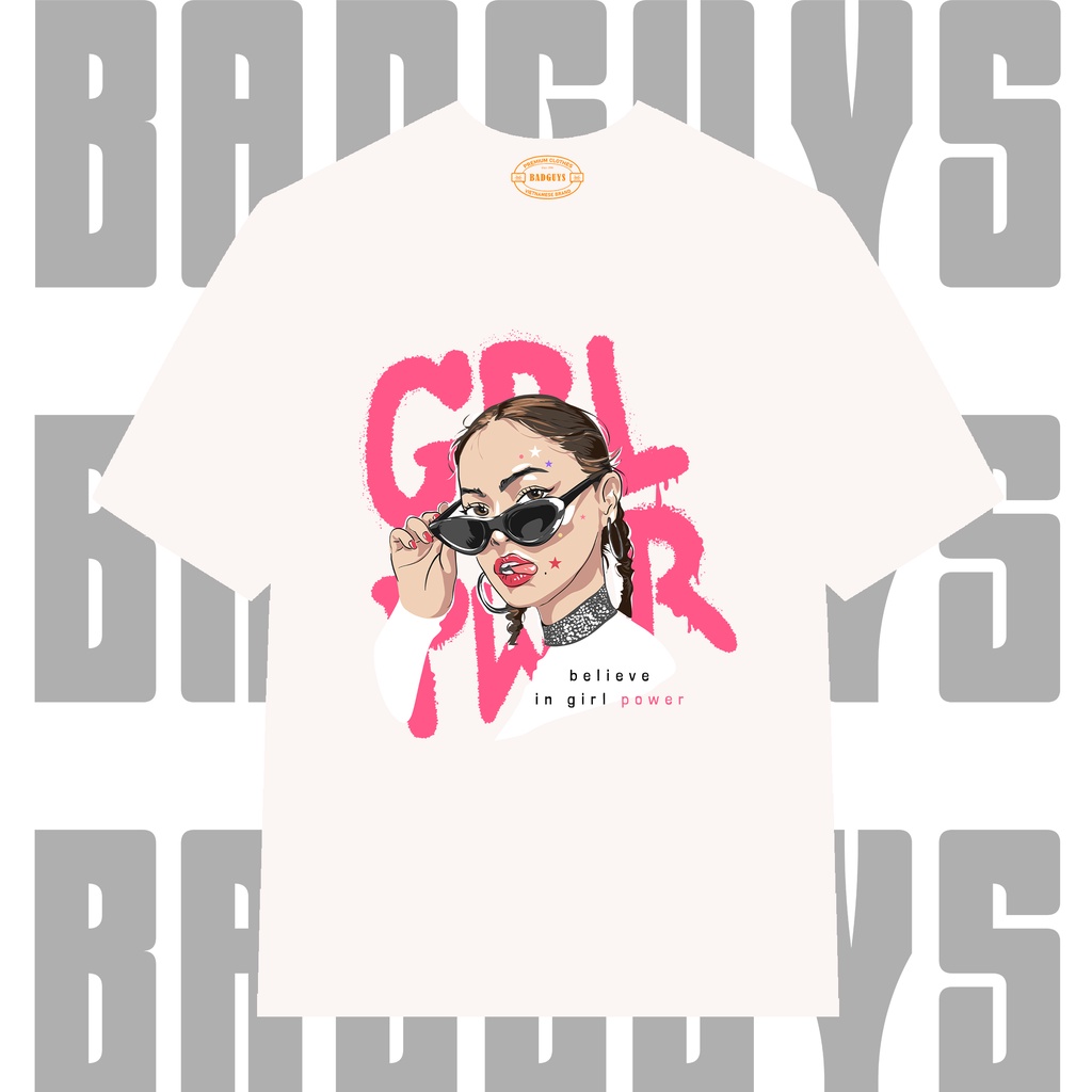 Áo thun Unisex form rộng GIRL POWER 100% Cotton Cao Cấp BGS030 - Local Brand Bad Guys Chính Hãng
