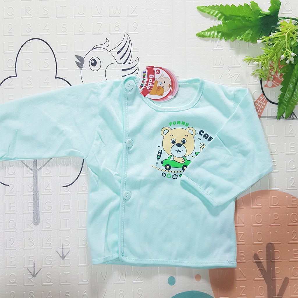 Áo sơ sinh dài tay chất cotton rất đẹp in hình ngộ nghĩnh cho bé yêu