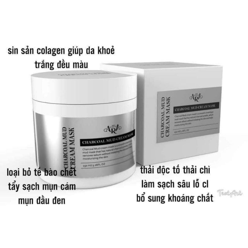Mặt nạ than hoạt tính JEEARA CHARCOAL MUD CREAM MASK
