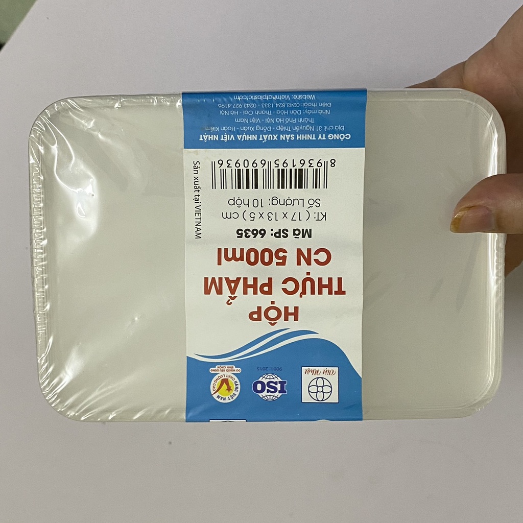 bộ 10 hộp nhựa đựng thực phẩm tủ lanh có nắp, hộp nhựa Việt Nhật vuông trong suốt đựng đồ ăn, dùng được lò vi sóng