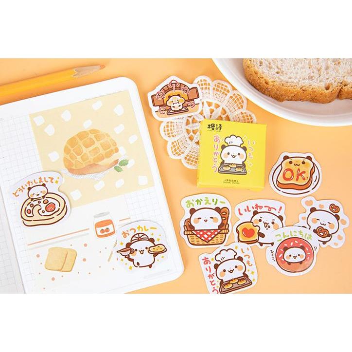 Bộ 46 Sticker Đầu Bếp Gấu E104