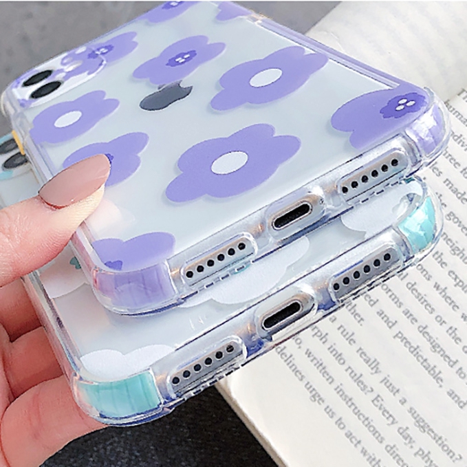 Ốp iphone - Ốp lưng Hoa nhí xanh tím trong 4 góc 6s/6splus/7/8/7plus/8plus/x/xs/xsmax/11/11promax - Awifi Case V5-1 | BigBuy360 - bigbuy360.vn