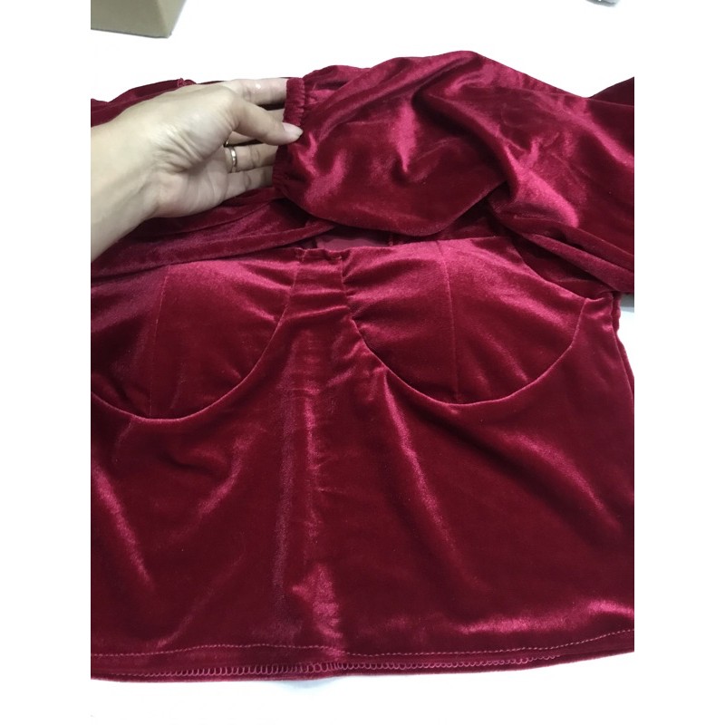 [FREESHIP-GIÁ SỈ] Áo Nhung cổ vuông tay dài cao cấp