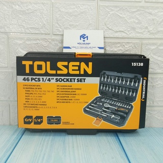 Bộ tuýp 1/4 inch Tolsen 15138 (46 món)