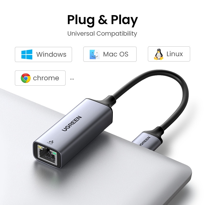 Bộ chuyển đổi USB 3.0 sang mạng LAN 10/100/1000Mbps RJ45 UGREEN 50922