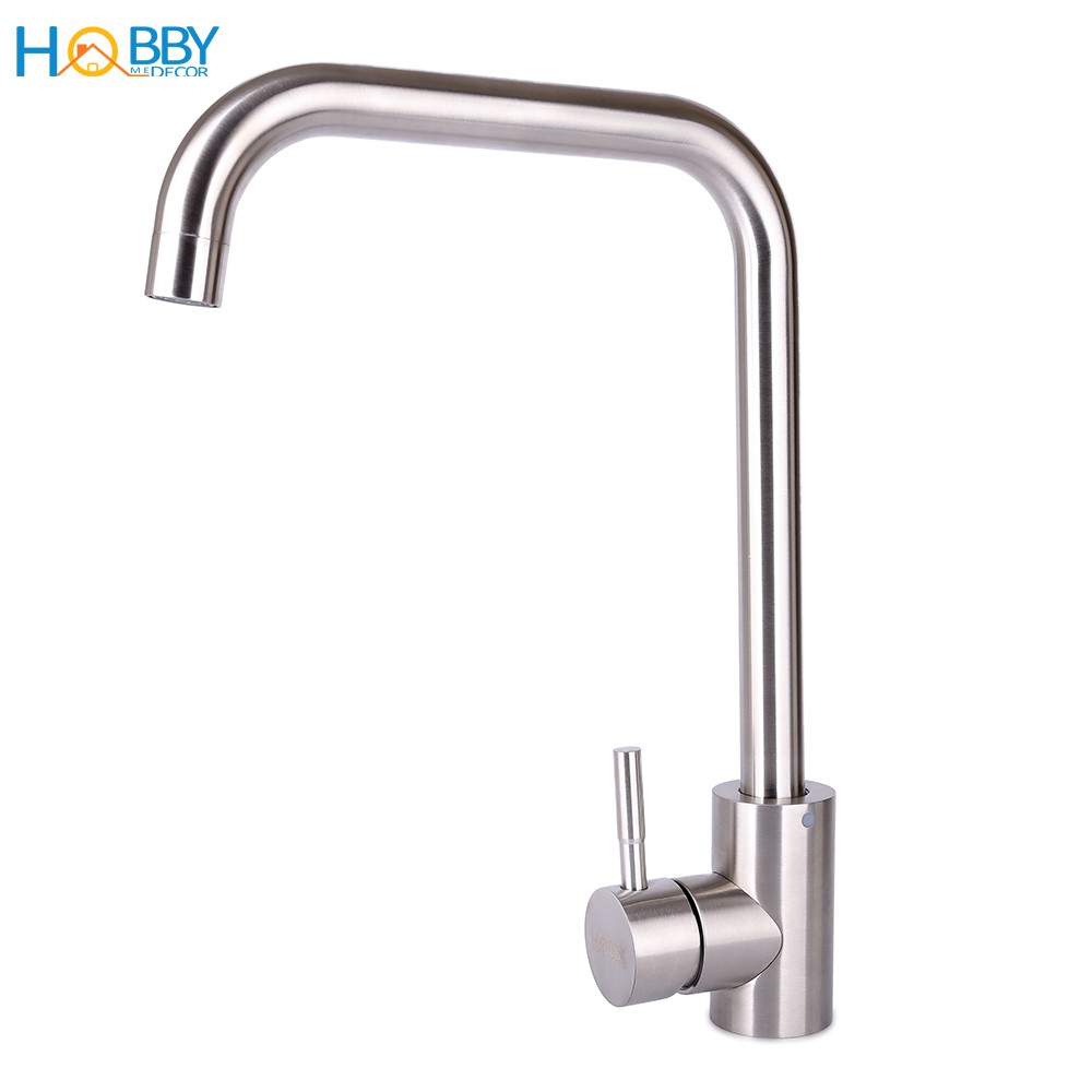 Vòi rửa chén nóng lạnh Inox 304 HOBBY CRC1 cao cấp - 2 size tùy chọn - hình thật