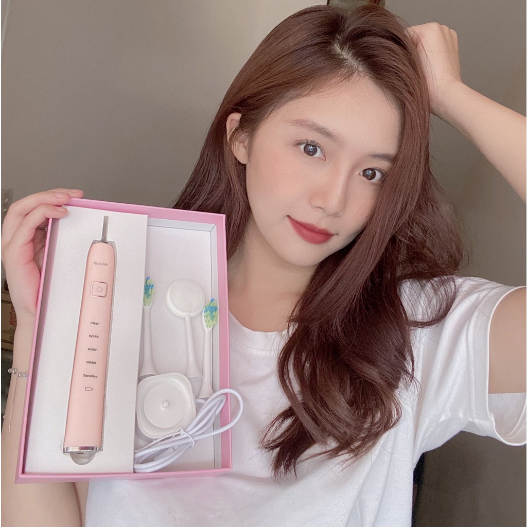 Bàn Chải Điện Brushie -Dành cho các MẸ và BÉ -Các Cặp Tình Nhân -  CHÍNH HÃNG-BẢO HÀNH FREE nếu  bị 