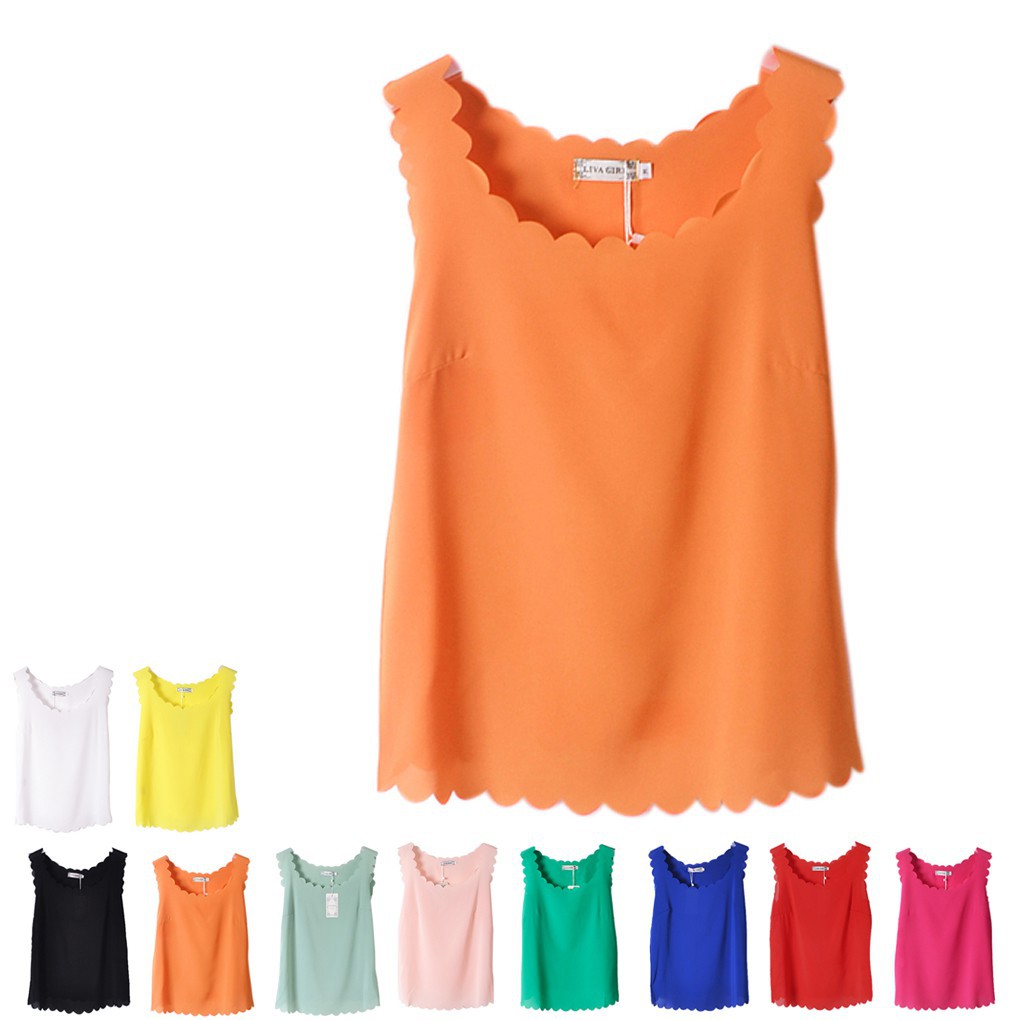 Áo sát nách mặc vest chất Chiffion dáng rộng cho phái nữ