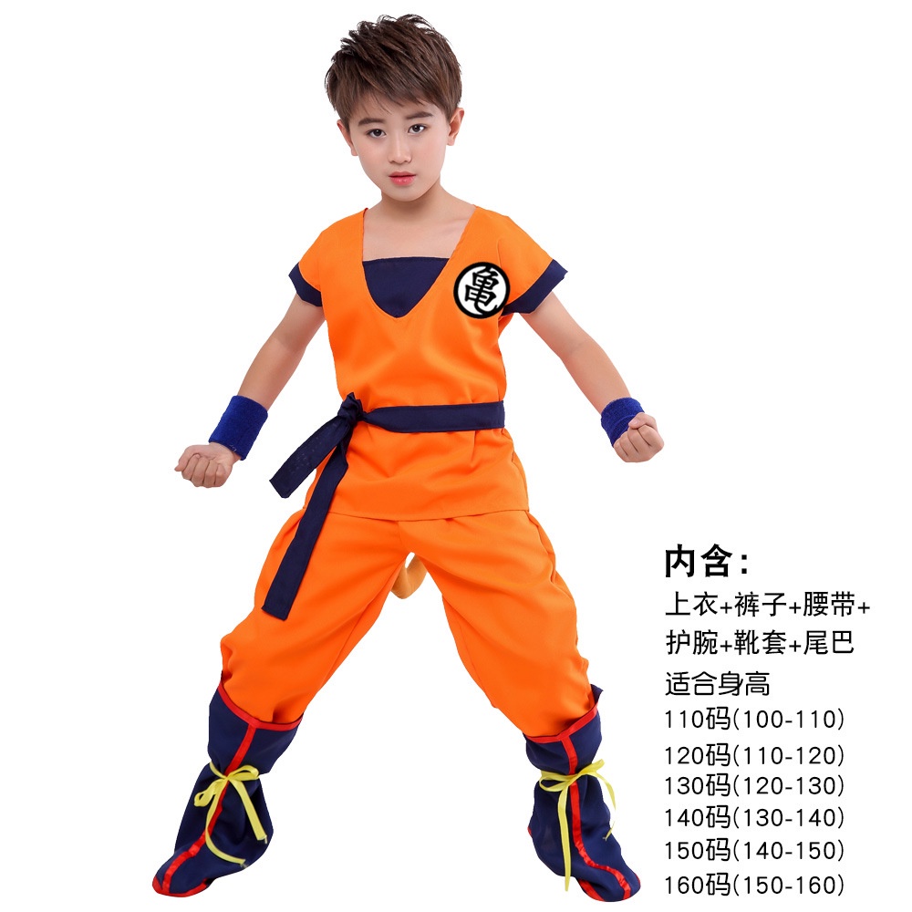 Bộ Đồ Hóa Trang Son Goku Trong Phim Dragon Ball Độc Đáo Cho Bé Dịp Halloween