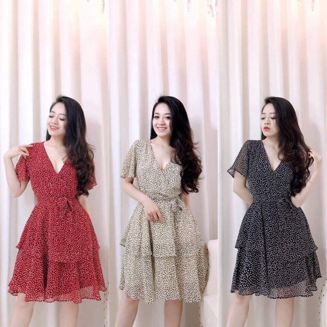 Váy voan chấm bi