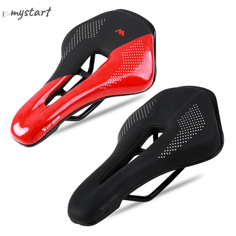 Đệm da PU WEST BIKING cho yên xe đạp MTB leo núi thoáng khí