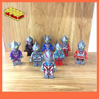 Đồ chơi lắp ráp lego giá rẻ mô hình siêu nhân điện quang Ultraman (combo 8 nhân vật)