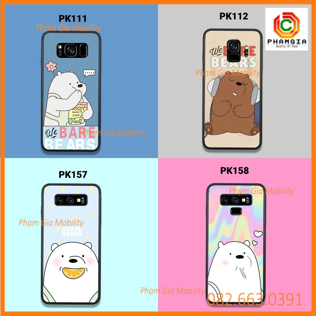 Ốp lưng dẻo samsung S8 - S8 PLUS - S9 - S9 PLUS IN HÌNH GẤU WE BARE BEARS