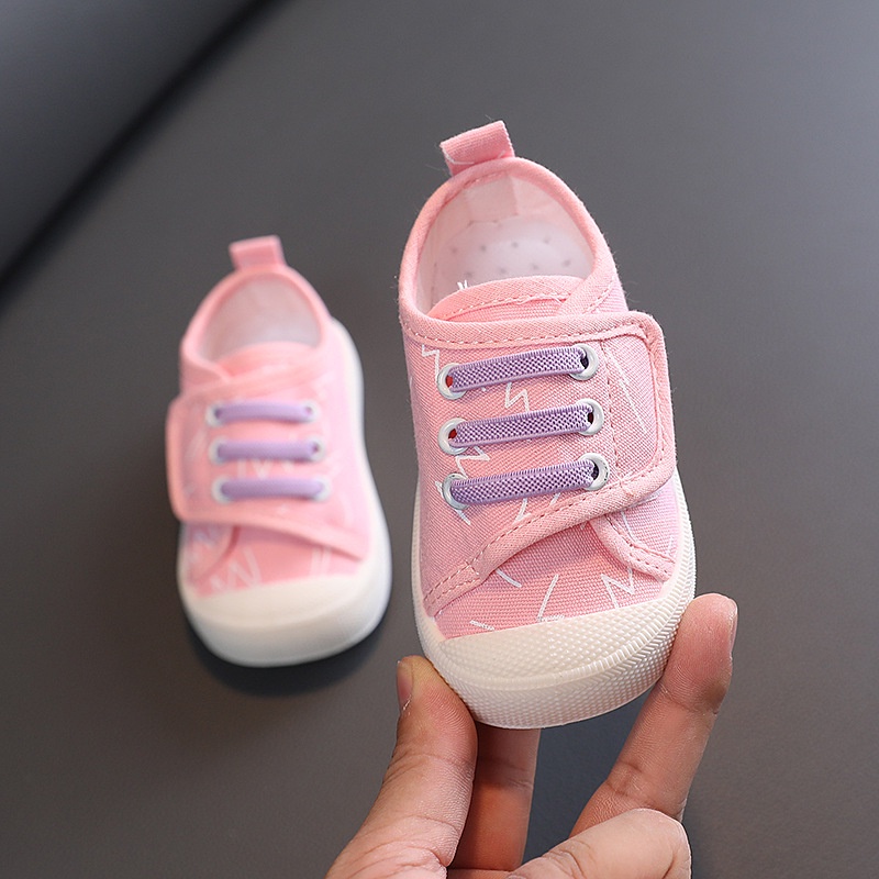 Giày thể thao quai dán sành điệu cho bé trai bé gái size 17-22