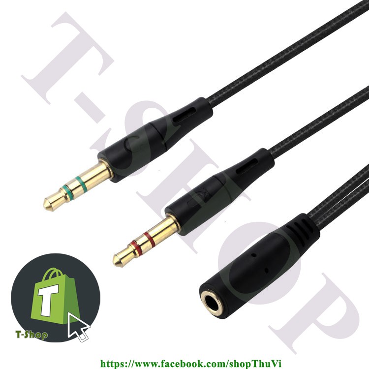 Jack chuyển đổi tai nghe 3.5 sang Audio &amp; Mic (Cơ bản)