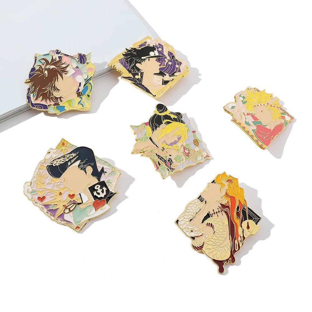 Ghim Cài Áo Kim Loại Họa Tiết Hoạt Hình JoJo Bizarre Adventure